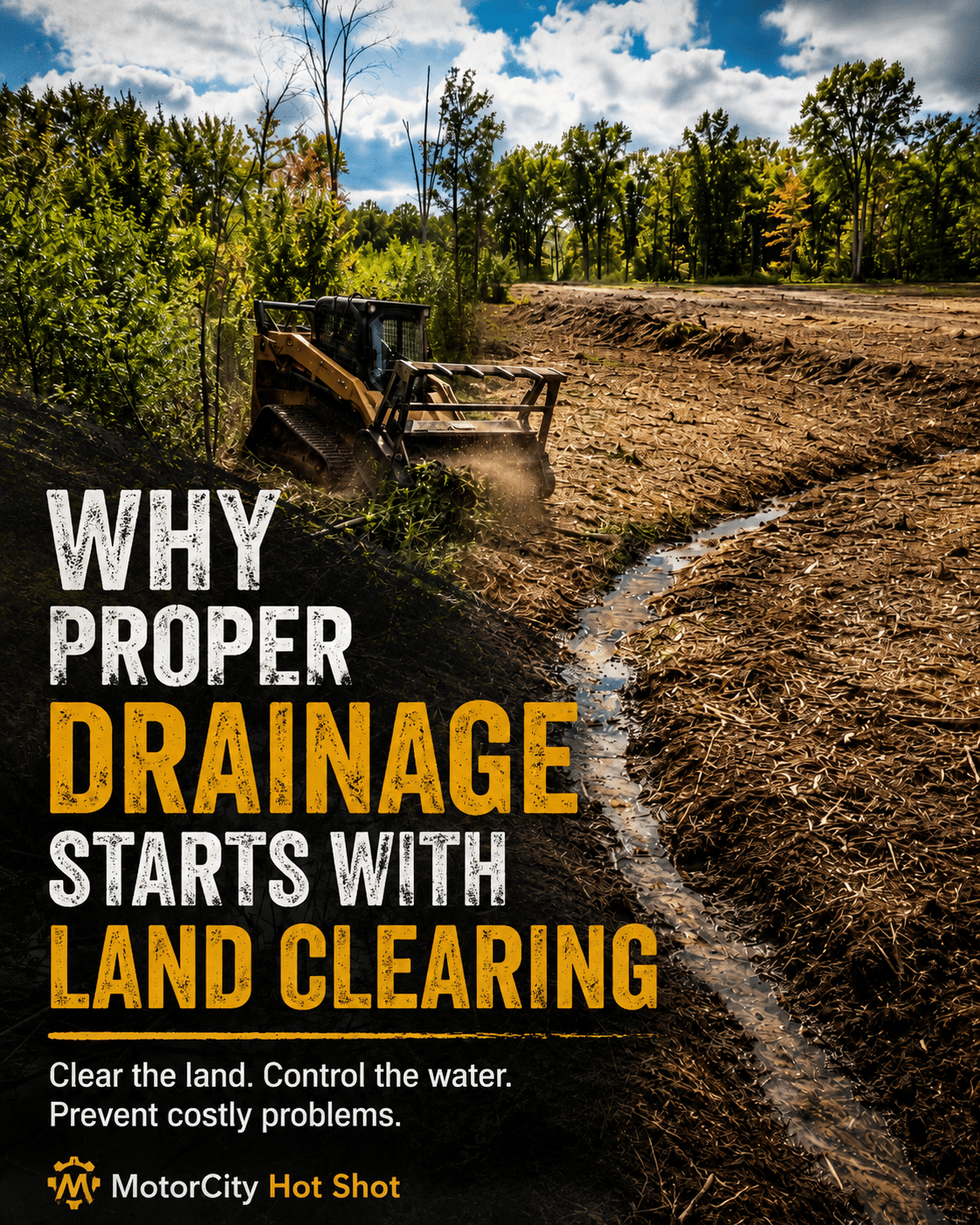 MotorCity Hot Shot - Why Proper Drainage Starts with Land Clearing